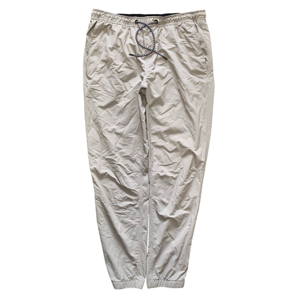 Hurley Pants Mens Size XL Beige Pacer Tech Stretch Twill Jogger Water Repellant